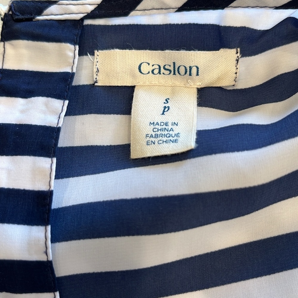 NEW Caslon | Mini‎ Shift Dress | Blue, White Pink Stripes | Women's Size Small - Picture 9 of 11